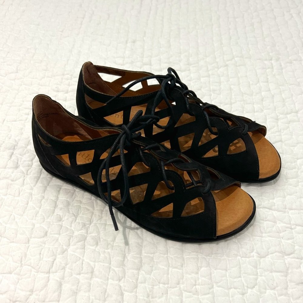 KENNETH COLE x Gentle Souls Black Lace-Up Sandals - Size 7 - NEW!